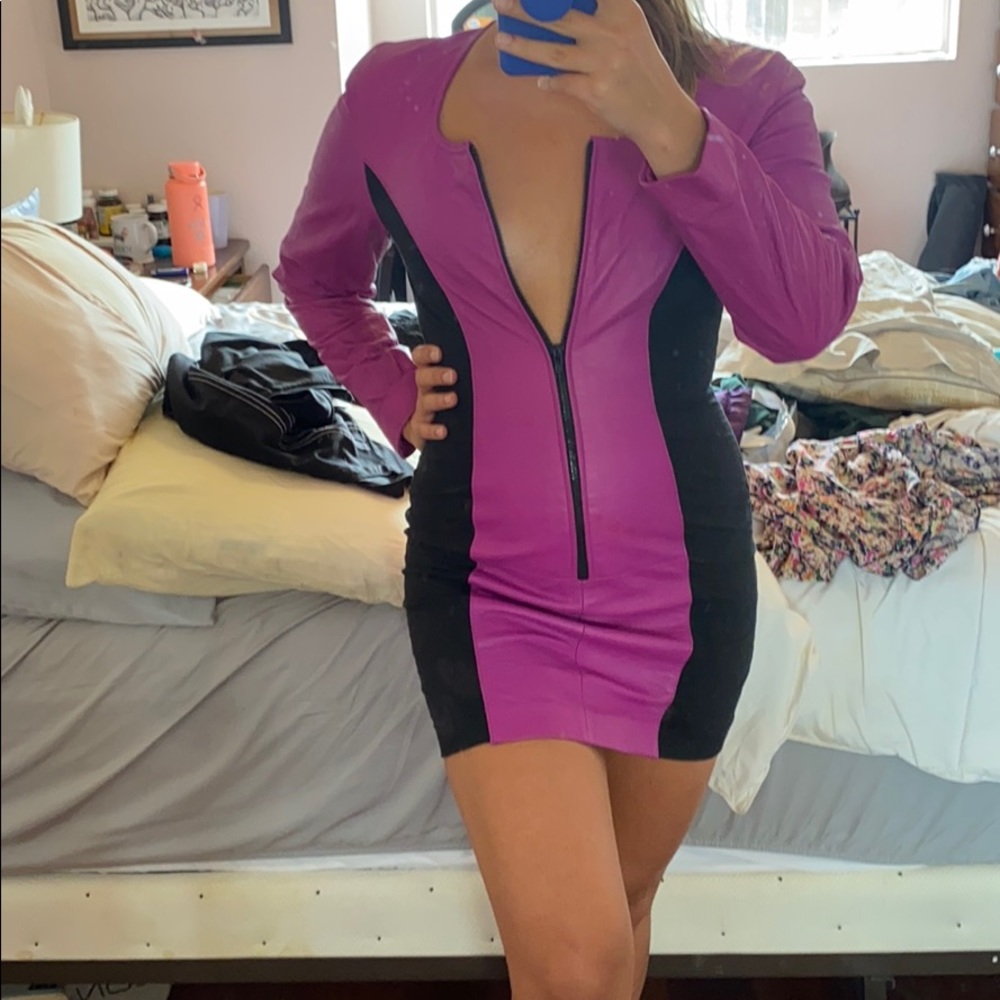 Purple 80s outfit
